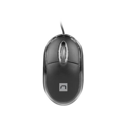 Natec optická myš VIREO 2/1000 DPI/Kancelářská/Optická/1 000 DPI/Drátová USB/Černá NMY-1983