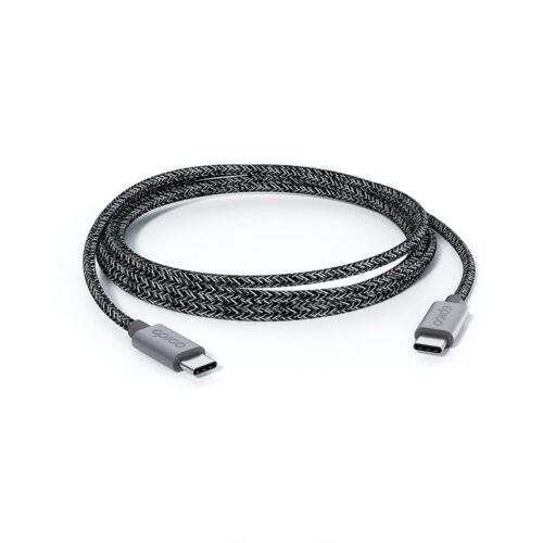 Opletený kabel USB-C na USB-C 240W Epico 2 m - vesmírně šedá
