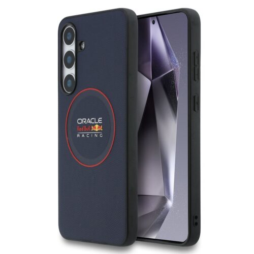 Red Bull PU Leather Red Ring MagSafe Zadní Kryt pro Samsung Galaxy S25 FE Navy RBHMS25FE24PUILVR