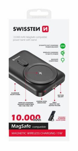 SWISSTEN POWER BANK PD 20W 10000 mAh (kompatibilní s MagSafe) 22013974
