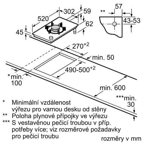 Siemens ER3A6AI10 plynová varná deska iQ700 - Obrázek 2