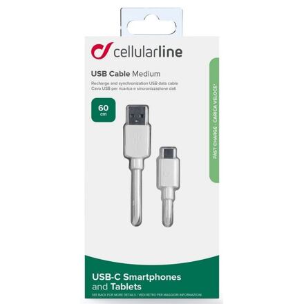 USB datový kabel Cellularline s USB-C konektorem a podporou Power Delivery (PD)