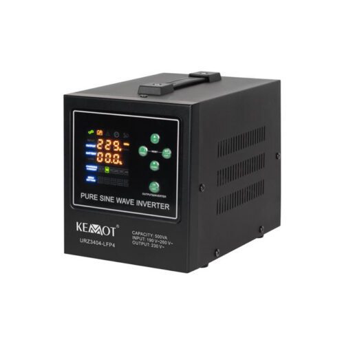 Zdroj záložní KEMOT PROsinus-500-LFP4 12V 230V 500VA 300W Black 08840387