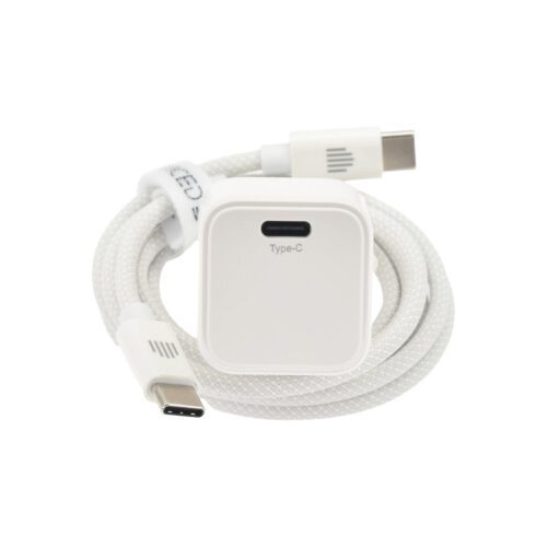 30W nabíječka GaN Dviced USB-C s kabelem – bílá - Obrázek 2