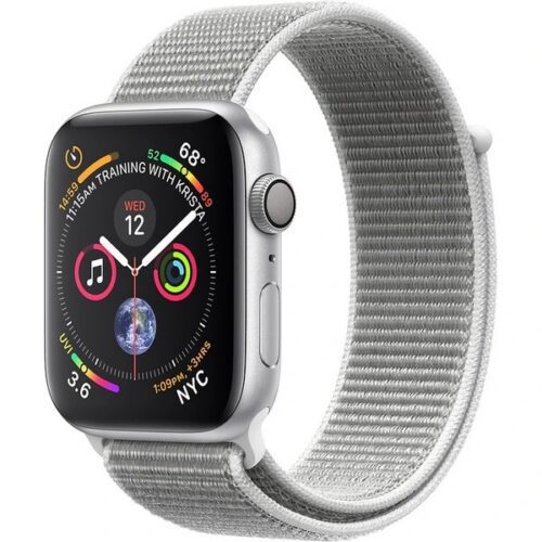 Apple Watch Series 4 44mm Cellular (Stav A-) Stříbrný hliník s bílým sportovním řemínkem MRGE3QC/A - Obrázek 2