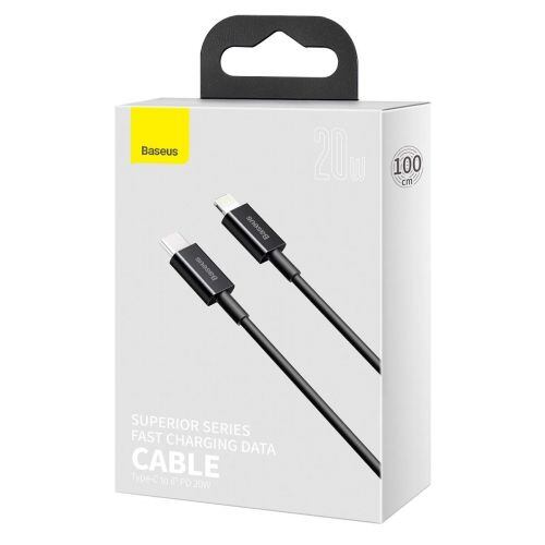 Baseus CATLYS-A01 Superior Fast Charging Datový Kabel USB-C to Lightning 20W 1m Black CATLYS-A01 - Obrázek 14