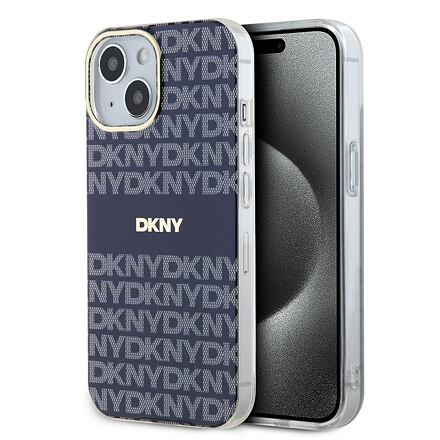 DKNY PC/TPU Repeat Pattern Tonal Stripe Magsafe Zadní Kryt pro iPhone 15 Blue DKHMP15SHRHSEB