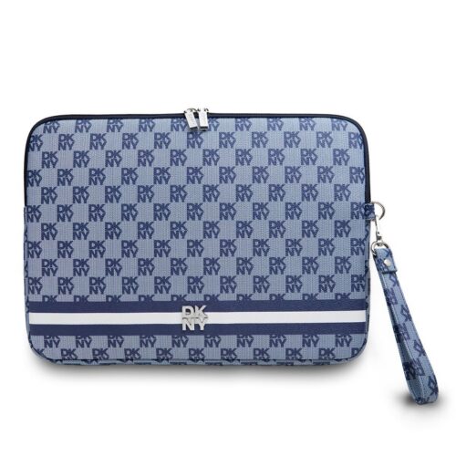 DKNY PU Leather Checkered Pattern and Stripe Obal na Notebook 13/14" Blue DKCS14PVSHLB