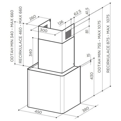 Faber LITHOS EG6 WH A45 komínová digestoř - Obrázek 2