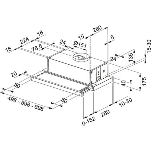 Franke FTC 632L WH výsuvná digestoř - Obrázek 2