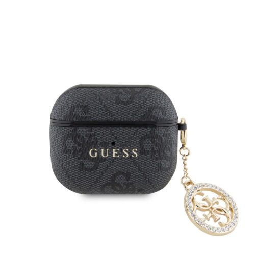 Guess 4G Script PC/PU Charm Pouzdro pro AirPods 3 Black GUA3P4E4CDK