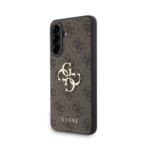 Guess PU 4G Metal Logo Zadní Kryt pro Samsung Galaxy A56 Brown GUHCSA564GMGBR