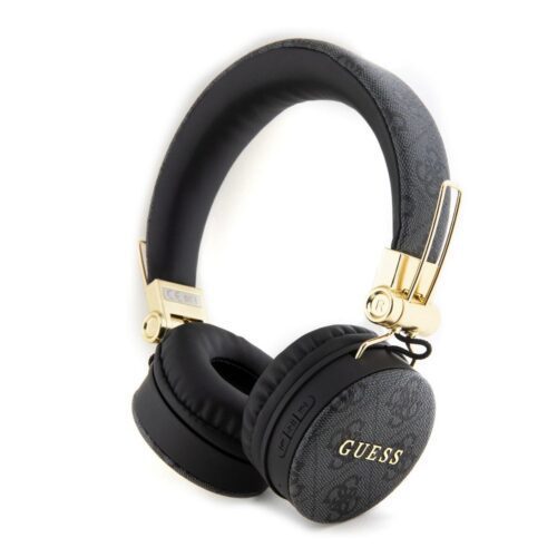 Guess PU Leather 4G Metal Logo BT5.3 Stereo Headphone Black GUBH704GEMK