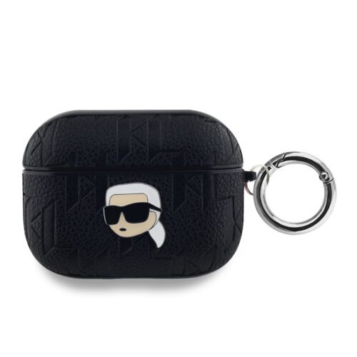Karl Lagerfeld PU Embossed Karl Head Pouzdro pro AirPods Pro Black KLAPPGKIPK