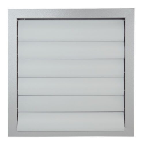 Kovová větrací mřížka se samotížnými lamelami bez příruby 350x350 mm