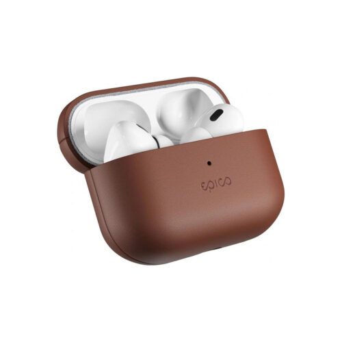 Kožené pouzdro pro AirPods Pro 2 Epico Leather Case - hnědé - Obrázek 2