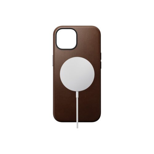 Kožený kryt pro iPhone 15 Nomad Modern - hnědý - Obrázek 2