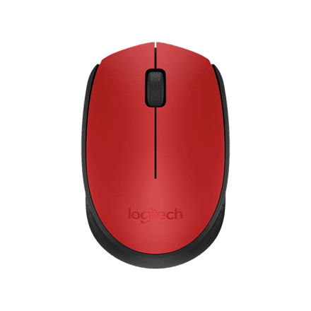 Logitech M171/Kancelářská/Optická/1 000 DPI/Bezdrátová USB/Černá-červená