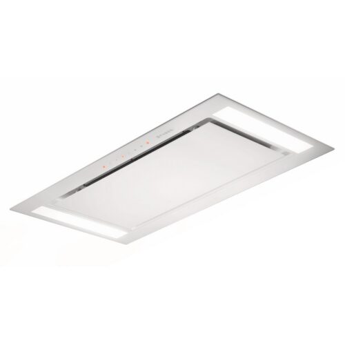 Moderní stropní odsavač par Heaven Glass 2.0 s bílým sklem