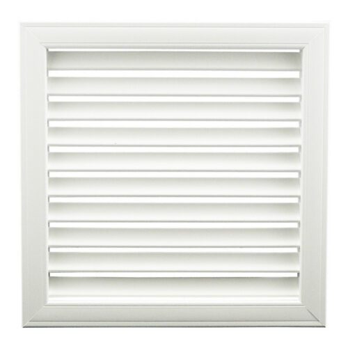 PVC ventilační mřížka bílá s pevnou žaluzií 602x602 mm