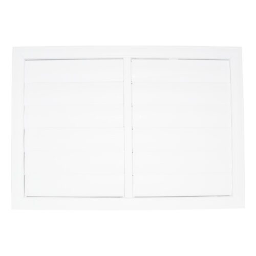 Plastová větrací mřížka bez příruby se samotížnou žaluzií 514x424 mm