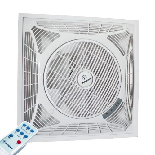 Podhledový stropní ventilátor s dálkovým ovládáním Westinghouse WINDSQUARE 36 cm v bílé barvě