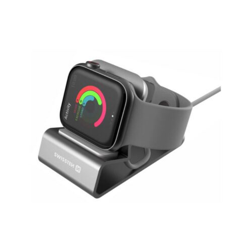 SWISSTEN HLINÍKOVÝ STOJÁNEK PRO APPLE WATCH STŘÍBRNÝ 25005100