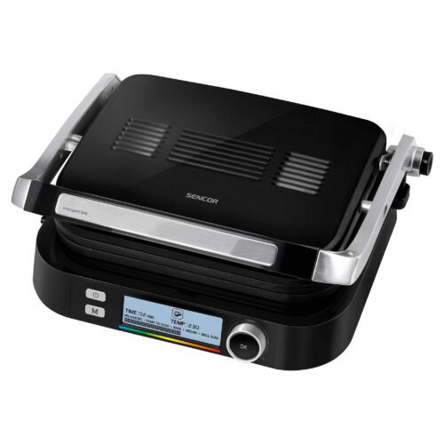 Sencor SBG 6238BK Inteligentní kontaktní gril Inteligentní nastavení 7 programů pomocí LCD displeje