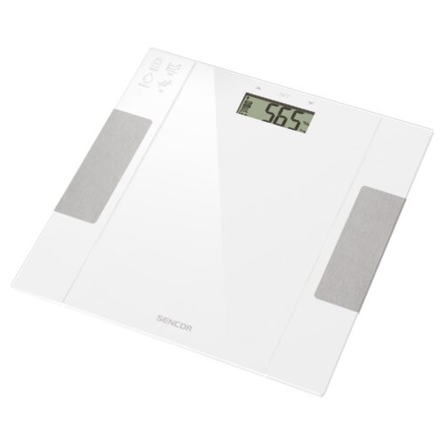 Sencor SBS 5051WH Osobní fitness váha Ultra Slim Design (výška pouze 20 mm) Skleněný povrch pro snadné čištění