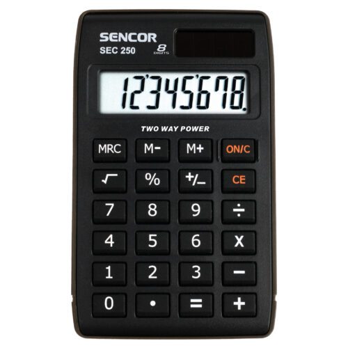 Sencor SEC 250 Kapesní kalkulačka Velký 8-mi místný LCD displej