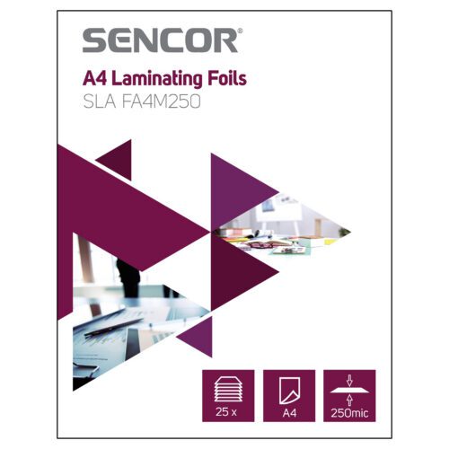 Sencor SLA FA4M250 A4 Laminovací folie Tloušťka folie 2 x 125 mikronů