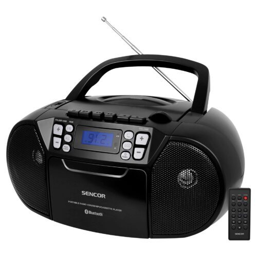 Sencor SPT 3907 B Radiomagnetofon s Bluetooth Výstupní výkon 4 W RMS ( 2 x 2 W ) Přehrává CD-R / RW
