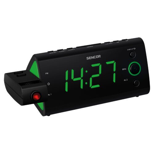 Sencor SRC 330 GN Radiobudík LED displej (3 cm) Duální alarm s funkcí víkendu