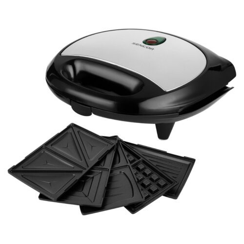 Sencor SSM 9510SS Sendvičovač (5 v 1) 5 výměnných desek na pečení 137 x 228 mm CoolTouch tělo
