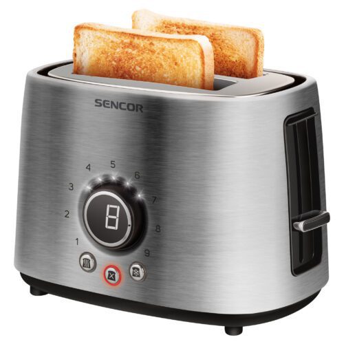 Sencor STS 5050SS Elektrický topinkovač 2 otvory pro opékání dvou toastů