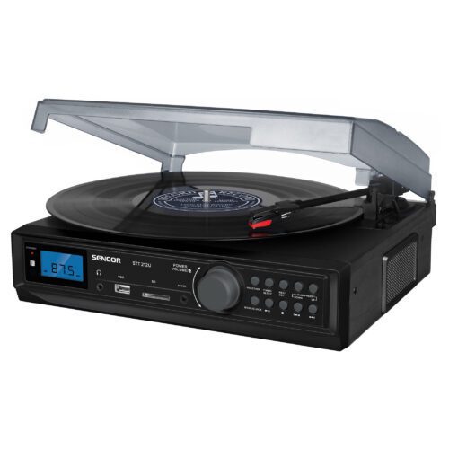 Sencor STT 212U Gramofon s funkcí Autostop 3 rychlosti 33/45/78 ot/min