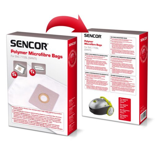 Sencor SVC 770SL Mikrovlákenné sáčky do vysavače Účinnost filtrace na úrovni HEPA filtru