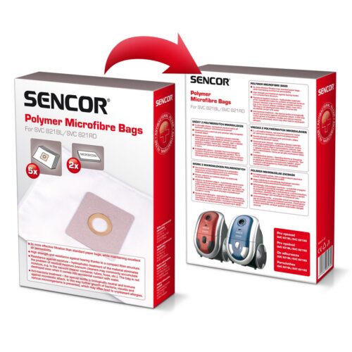 Sencor SVC 821RD/BL Mikrovlákenné sáčky do vysavače Účinnost filtrace na úrovni HEPA filtru