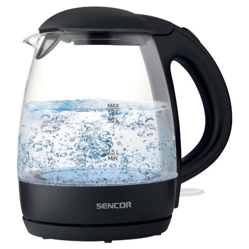 Sencor SWK 2300BK Skleněná rychlovarná konvice Skleněná rychlovarná konvice o objemu 1