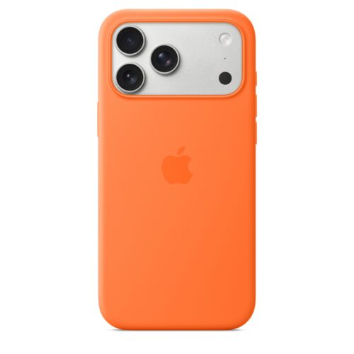 Silikonový kryt na iPhone 17 Pro Max Apple s MagSafe - oranžový