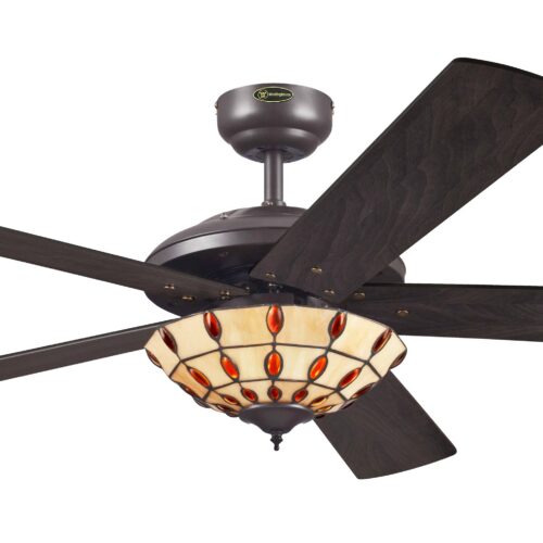 Stropní ventilátor se světlem a řetízkovým ovládáním Westinghouse COMET TIFFANY 72485