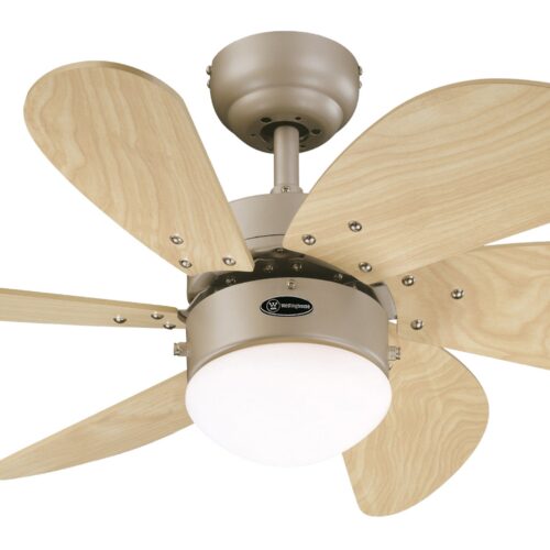 Stropní ventilátor se světlem a řetízkovým ovládáním Westinghouse TURBO SWIRL 78158