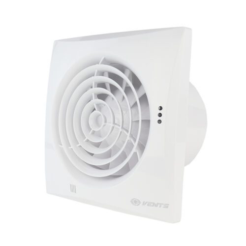Tichý ventilátor do koupelny Ø 125 mm s časovým spínačem a slídovou zpětnou klapkou