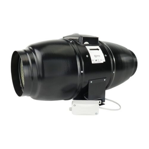 Tichý ventilátor do potrubí kovový s přepínačem rychlosti Ø 160 mm