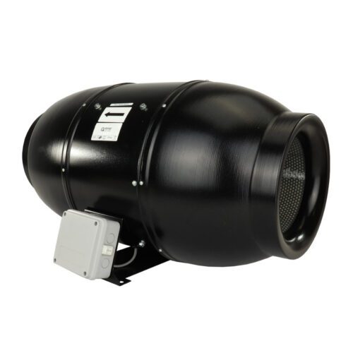 Tichý ventilátor do potrubí kovový s přepínačem rychlosti Ø 250 mm