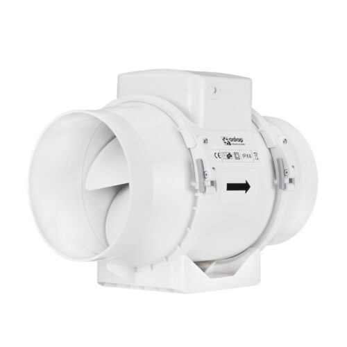 Ventilátor do potrubí axiální plastový s časovým spínačem Ø 125 mm