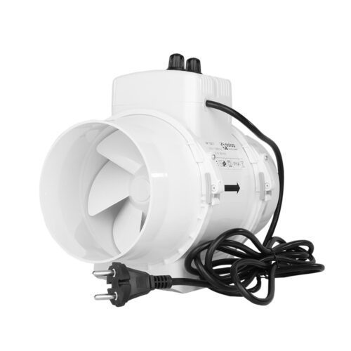 Ventilátor potrubní axiální s termostatem a regulátorem otáček Ø 160 mm