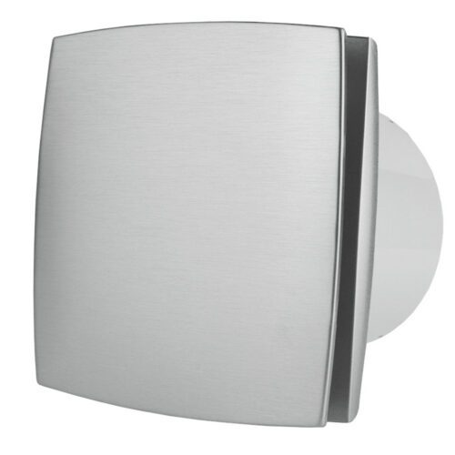 Ventilátor s hliníkovým předním panelem a časovým doběhem na 12V do vlhkého prostředí Ø 150 mm