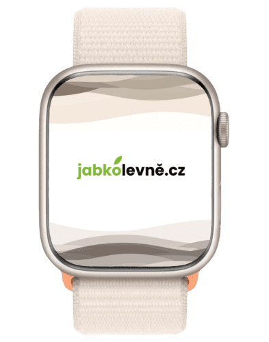 Apple Watch Series 9 41mm GPS (Stav A-) Hvězdně bílý hliník s modrým sportovním řemínkem MNK43CS/A