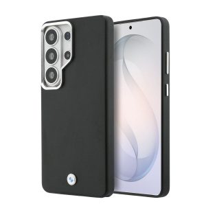 BMW Signature PU Leather Metal Logo Magnetic Zadní kryt pro Samsung Galaxy S26 Ultra Black BMHMS26L25PFWKCSK